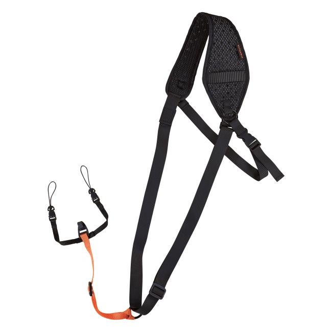 Front of breakaway barcode scanner sling lanyard with eva foam padded shoulder